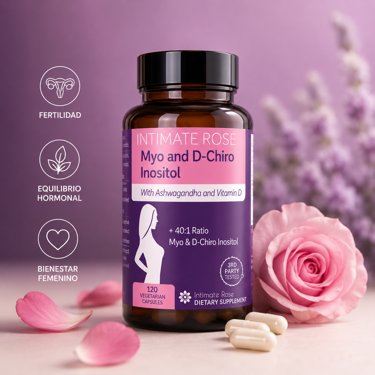 Inositol Myo-Inositol 120 Cápsulas - Equilibrio Hormonal Natural